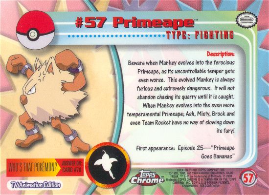 Primeape achterkant