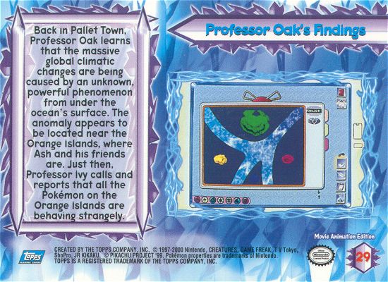 Professor Oak's Findings achterkant