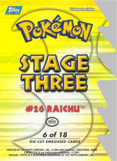 Raichu achterkant