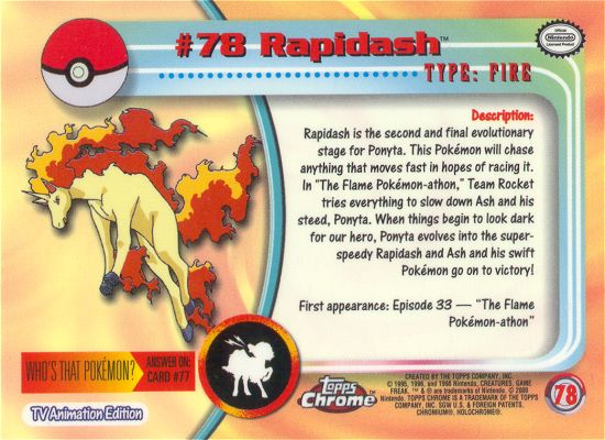 Rapidash achterkant