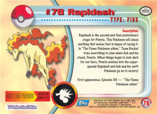 Rapidash achterkant