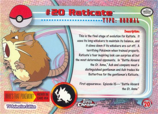 Raticate achterkant