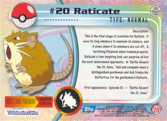Raticate achterkant