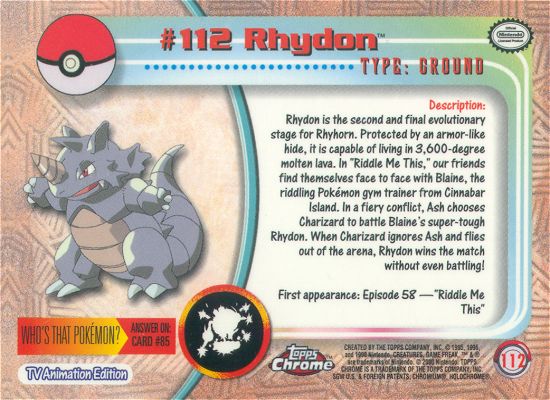 Rhydon achterkant