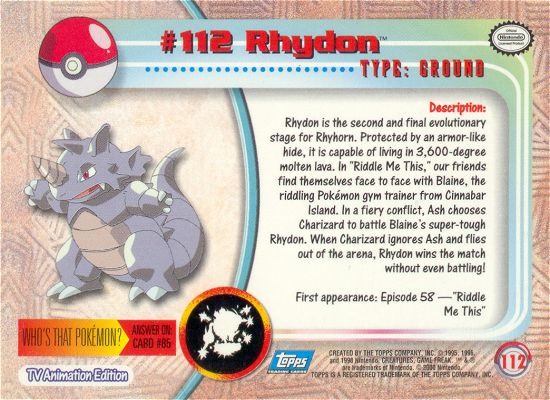 Rhydon achterkant