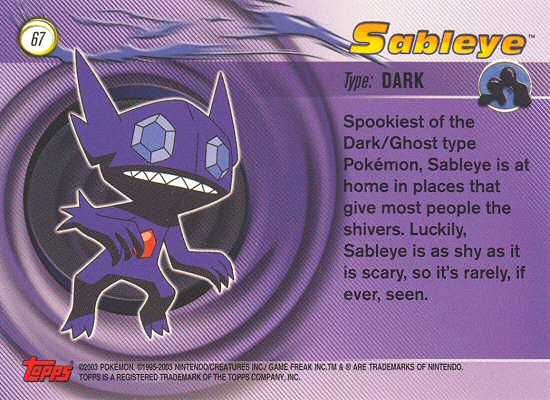 Sableye achterkant