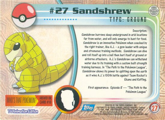 Sandshrew achterkant