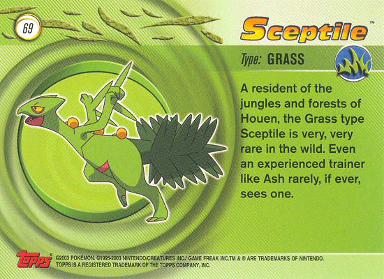 Sceptile achterkant