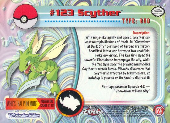 Scyther achterkant