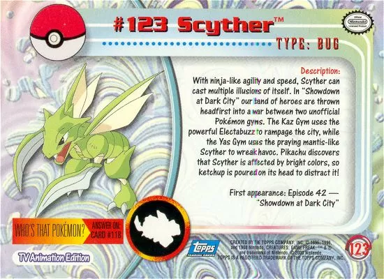 Scyther achterkant