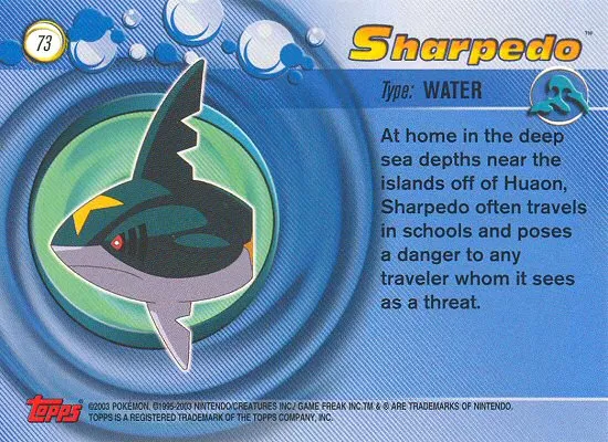 Sharpedo achterkant