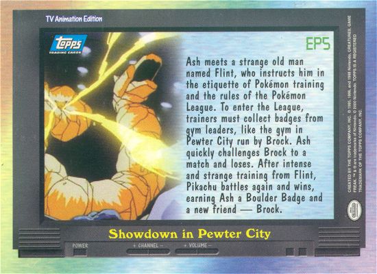 Showdown in Pewter City achterkant
