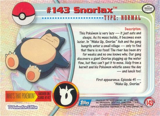 Snorlax achterkant