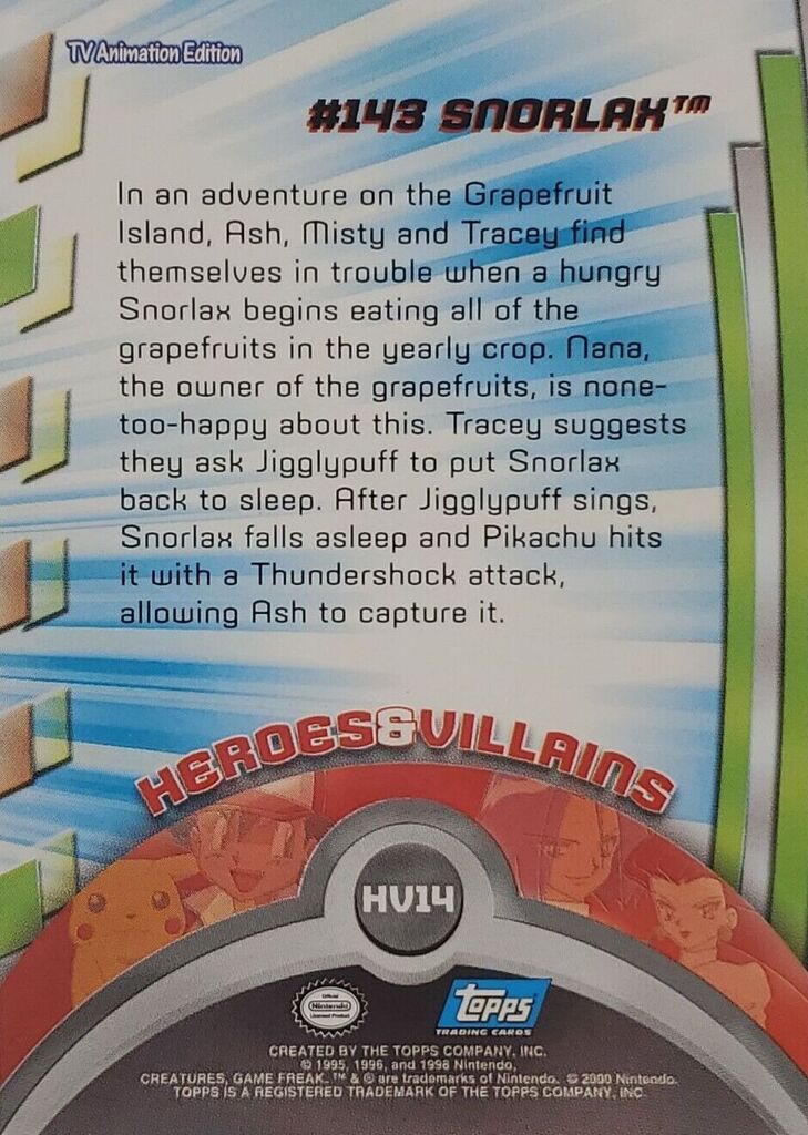 Snorlax achterkant