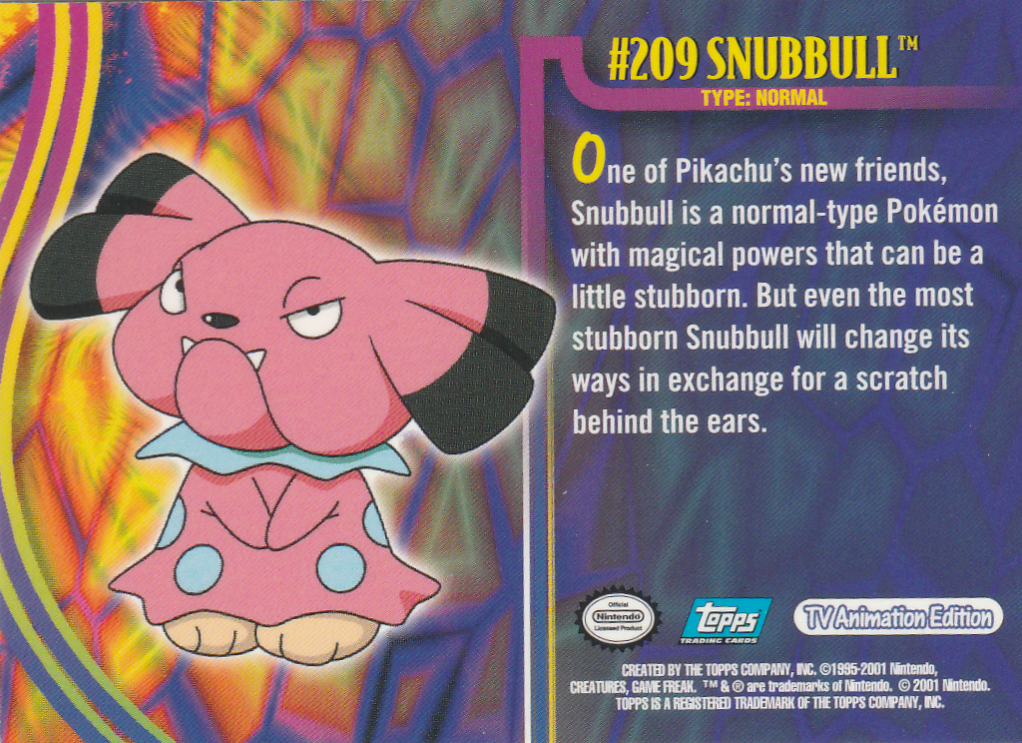 Snubbull achterkant