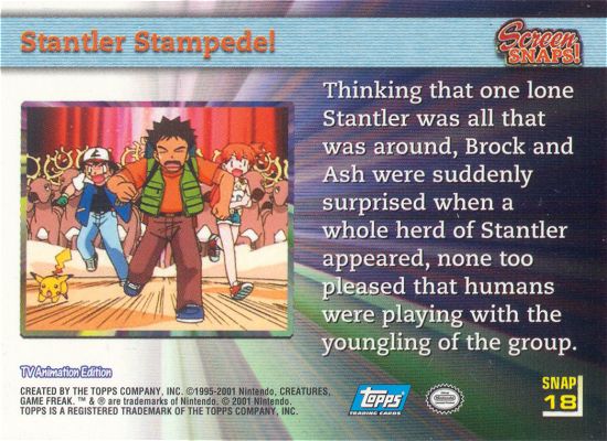 Stantler Stampede! achterkant