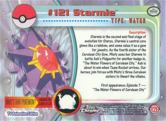 Starmie achterkant