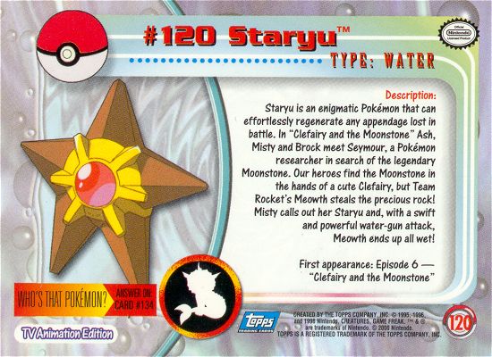 Staryu achterkant