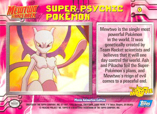 Super Psychic Pokemon achterkant