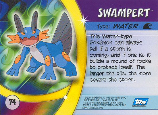 Swampert achterkant