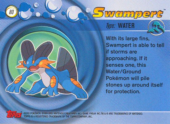 Swampert achterkant