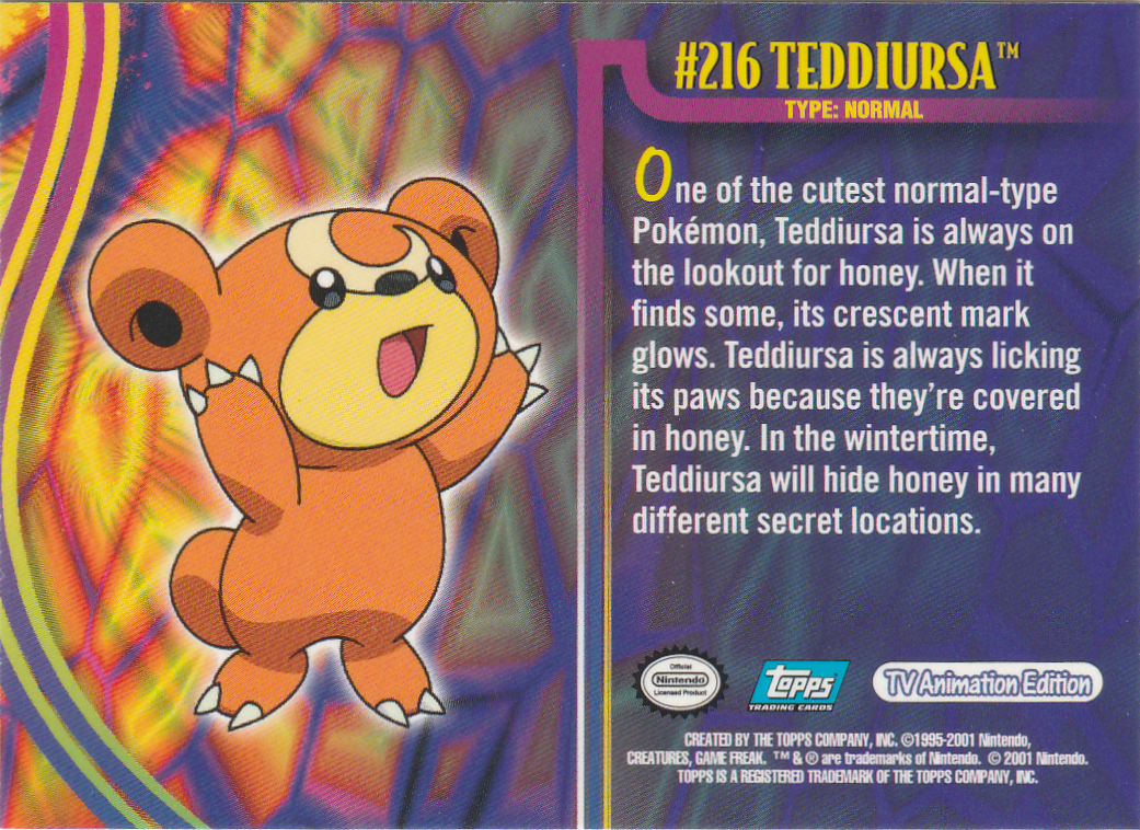 Teddiursa achterkant
