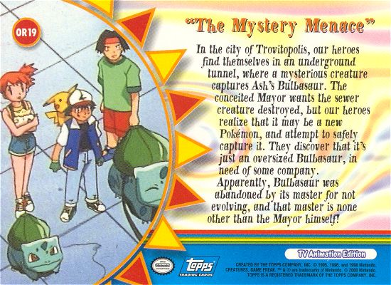 The Mystery Menace achterkant