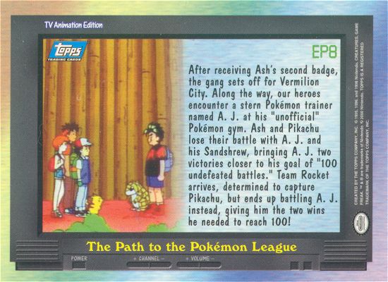The Path to the Pokemon League achterkant