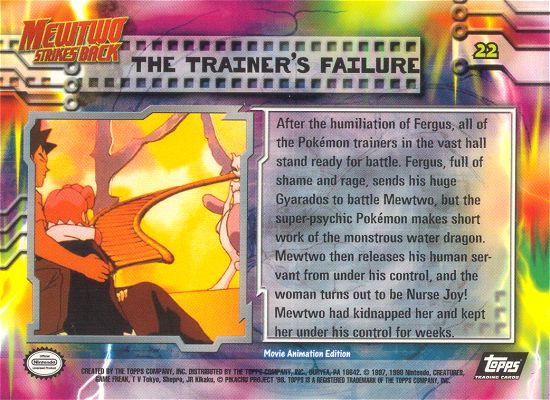 The Trainer's Failure achterkant