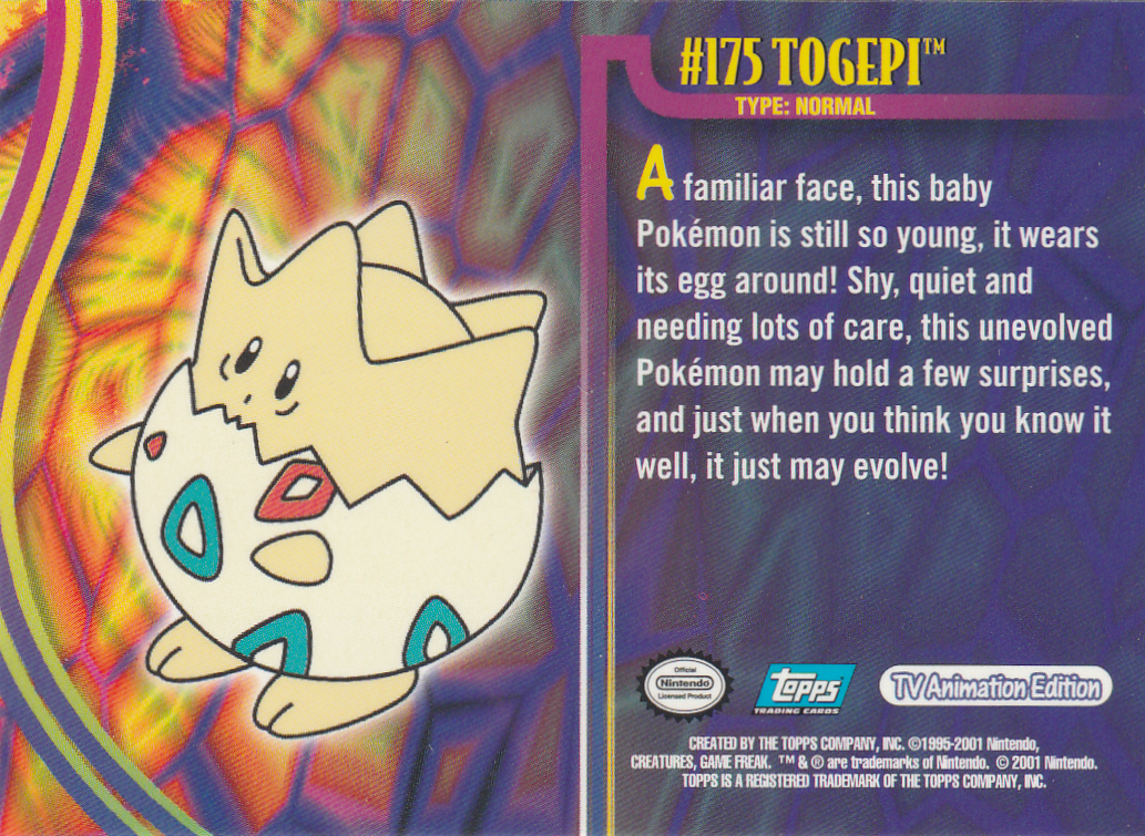 Togepi achterkant