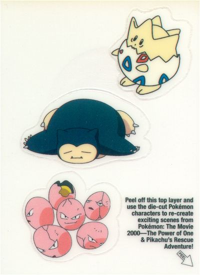Togepi, Snorlax and Exeggcute achterkant