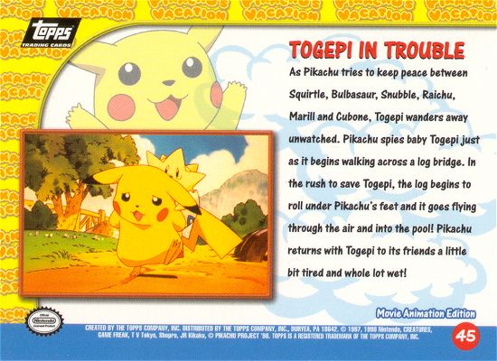 Togepi in Trouble achterkant