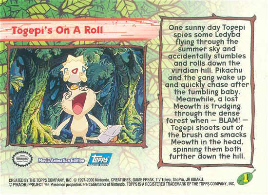 Togepi's On A Roll achterkant