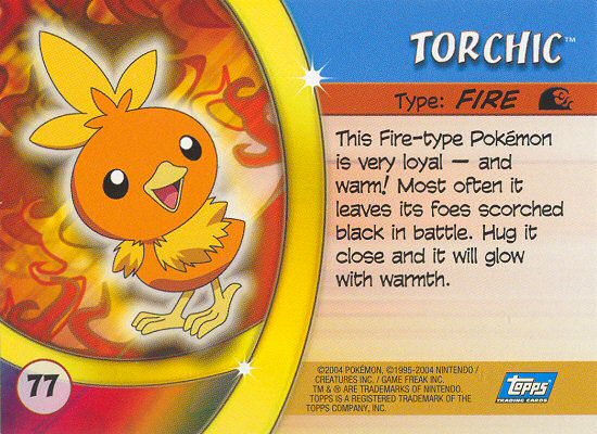 Torchic achterkant