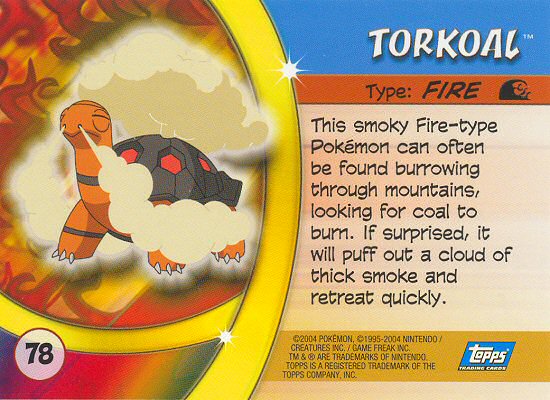 Torkoal achterkant
