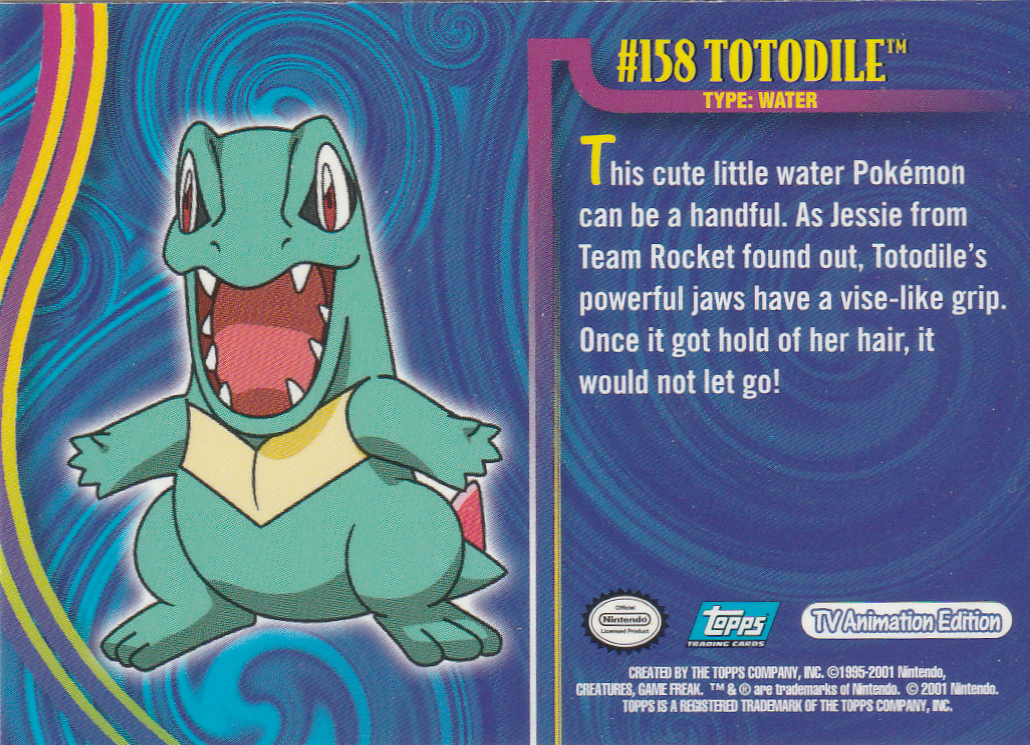 Totodile achterkant