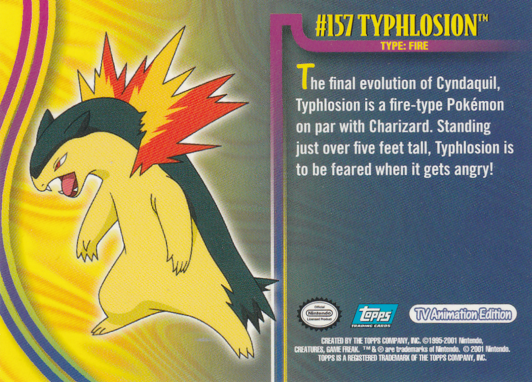 Typhlosion achterkant