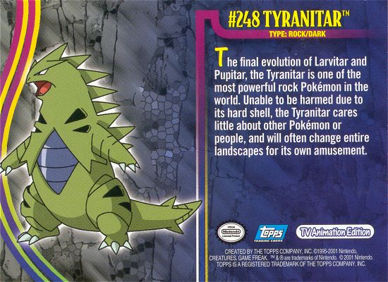 Tyranitar achterkant