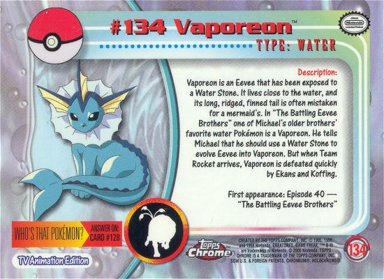 Vaporeon achterkant