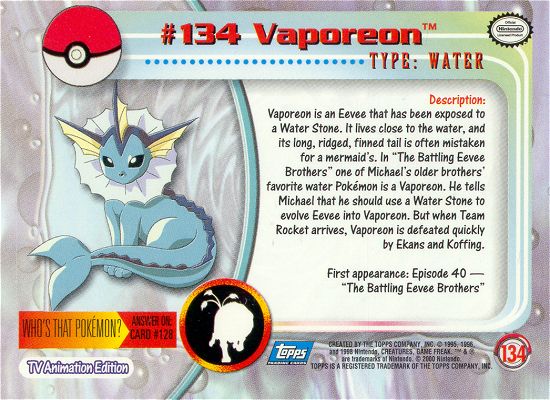 Vaporeon achterkant