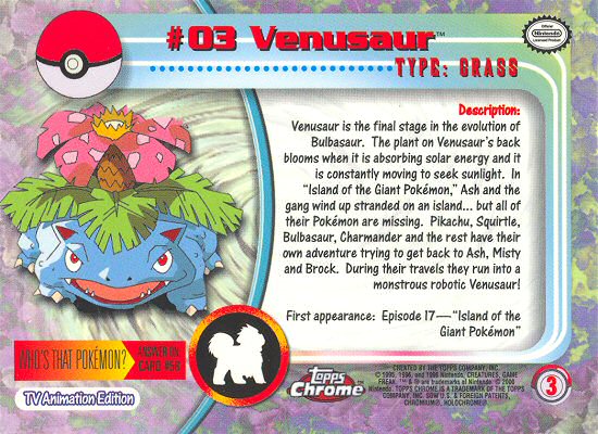 Venusaur achterkant