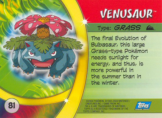Venusaur achterkant