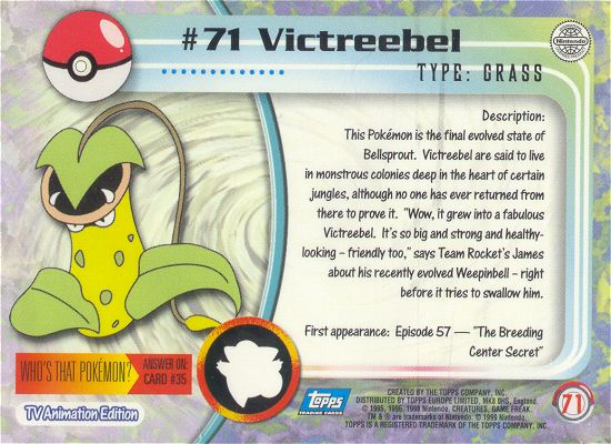 Victreebel achterkant