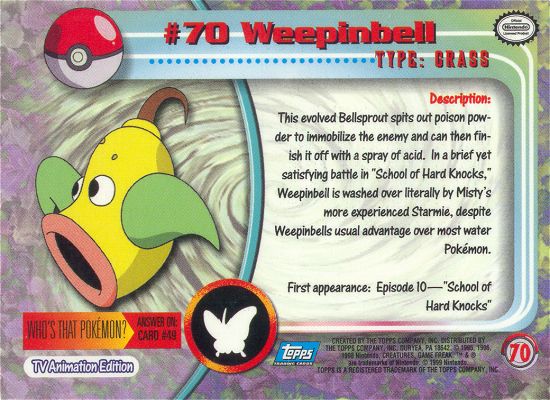 Weepinbell achterkant