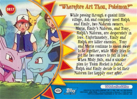 Wherefore Art Thou, Pokemon? achterkant