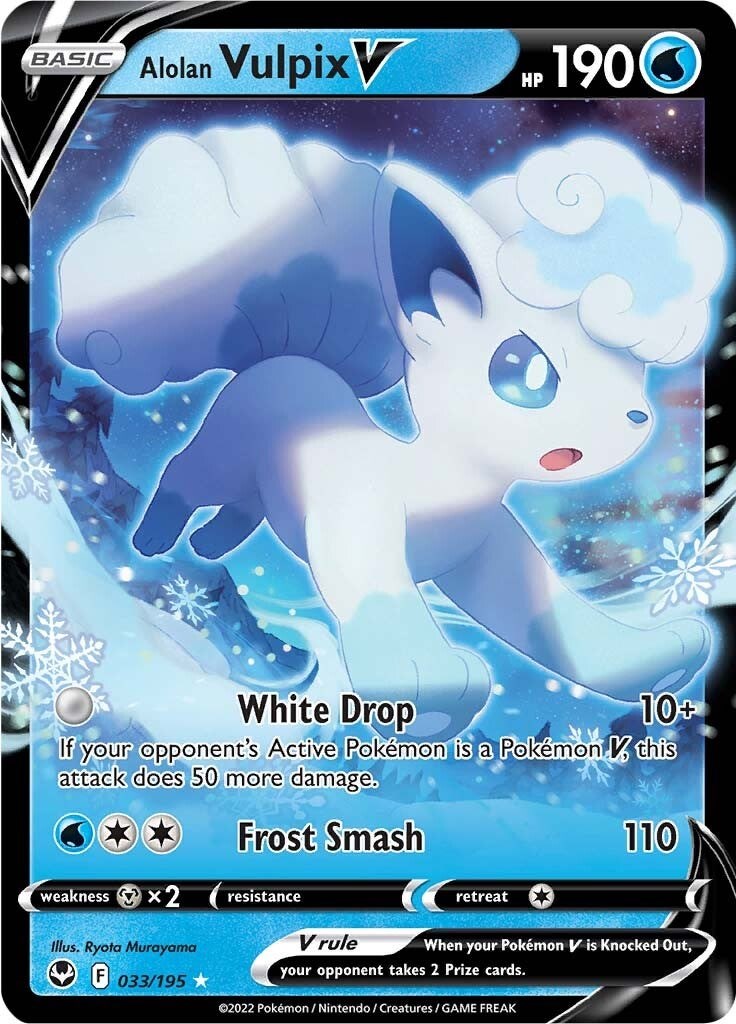 Alolan Vulpix V-silver-tempest-SWSH-033/195