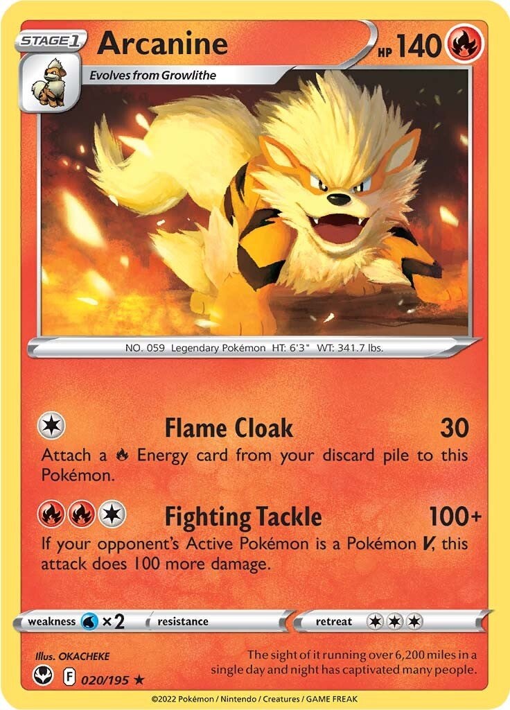 Arcanine-silver-tempest-SWSH-020/195