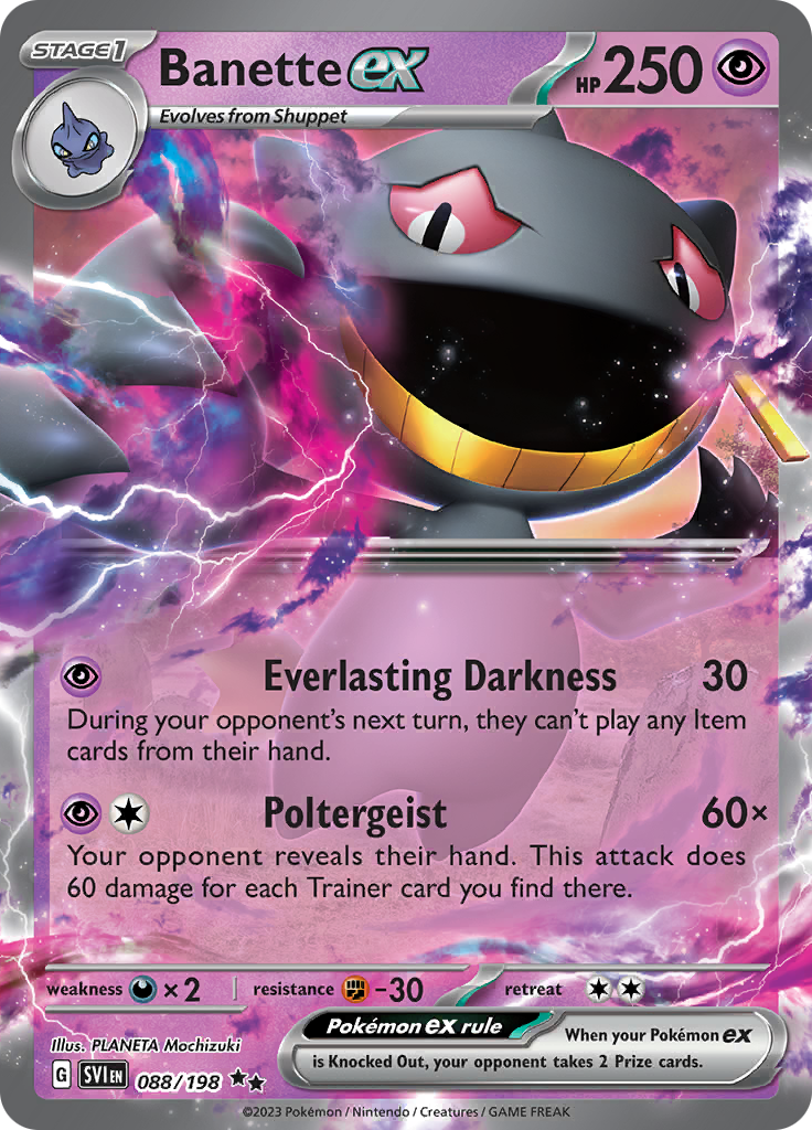 Banette ex-88-scarlet-violet