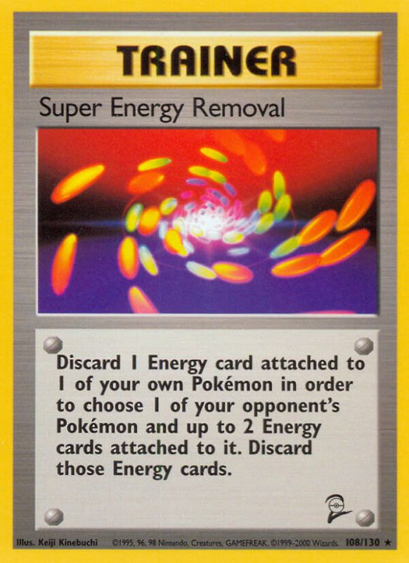 Check de actuele waarde van je Super Energy Removal 108/130 kaart uit de Base Set 2 set.
