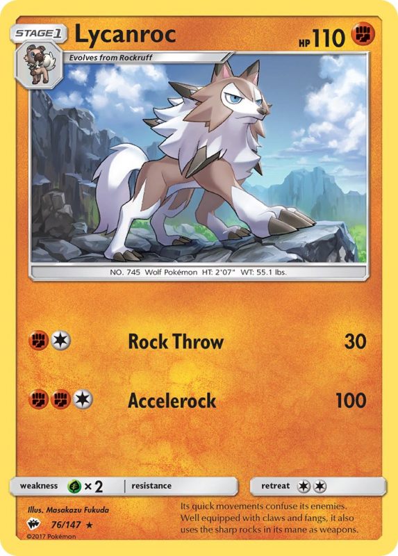 pokemon card lycanroc dusk form gx pokemon card lycanroc dusk form gx